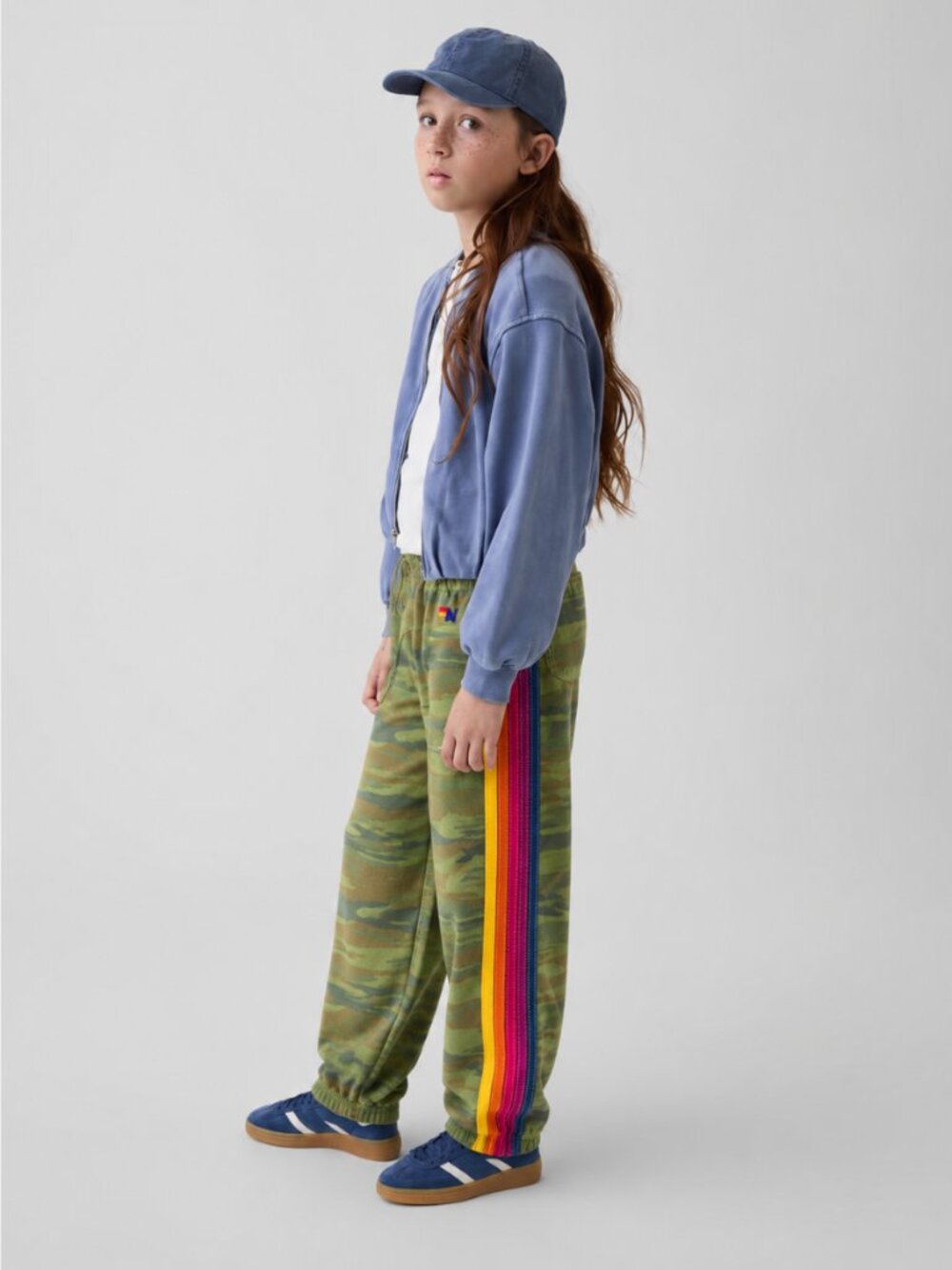 Aviator Nation Kids 5 Stripe Jogger in Camo